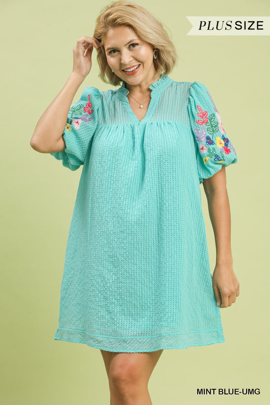 The Meadow Embroidered Dress - Curvy