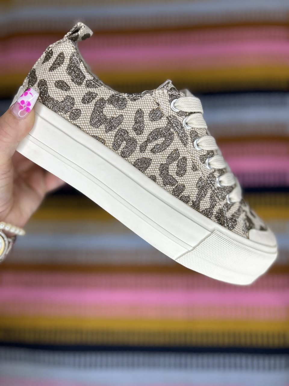 Corky's Tan Sparkle Leopard Take the Lead Shoes