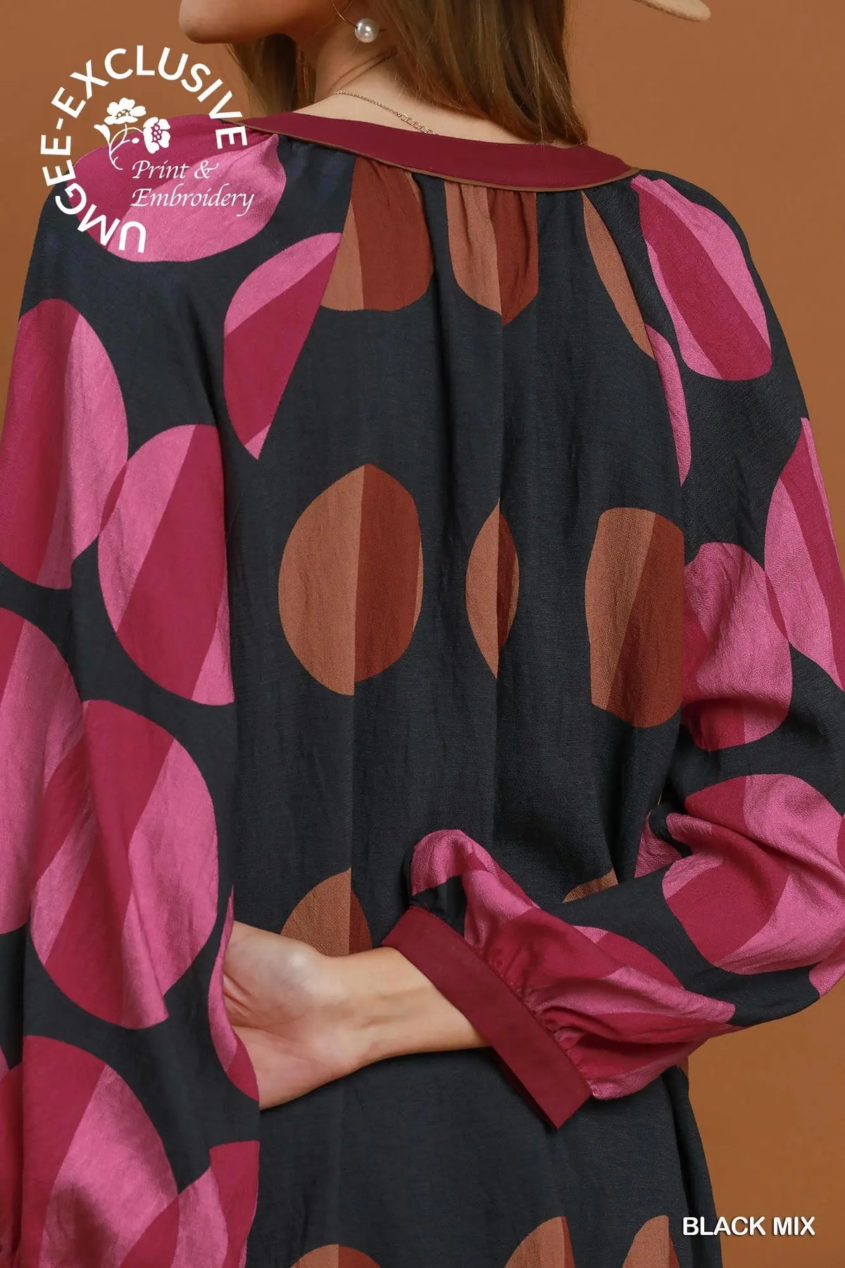 The Marlowe Dot Top — Black Mix