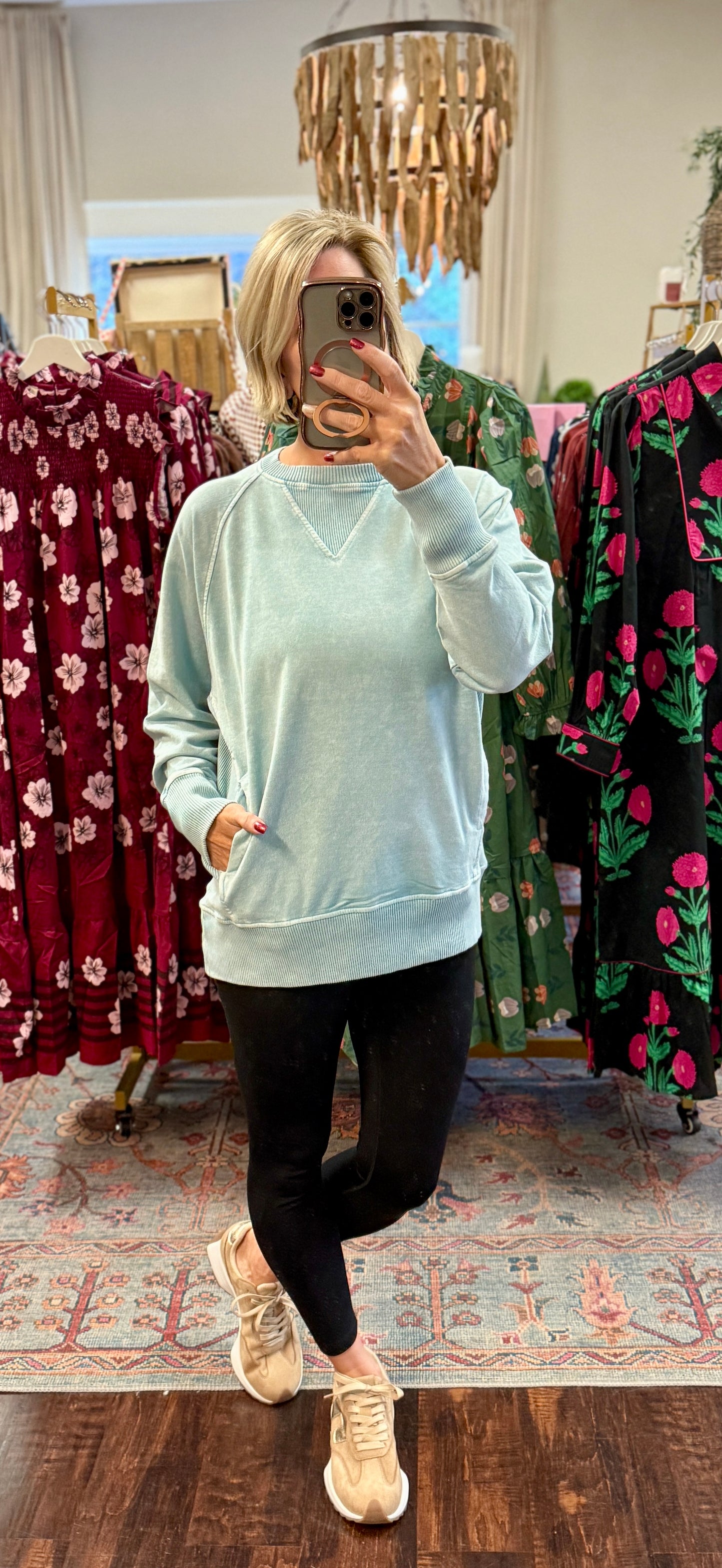 ✨ The Driftwood Raglan Acid-Wash Pullover (Multiple Colors)