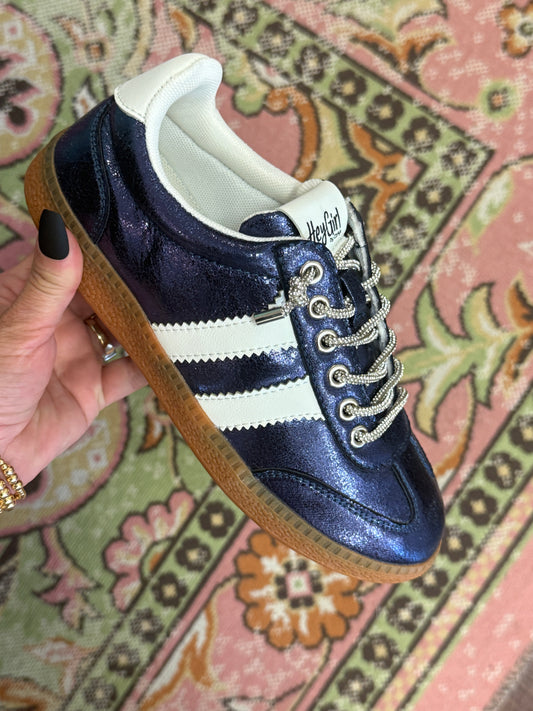 Corkys Heads Up Navy Metallic