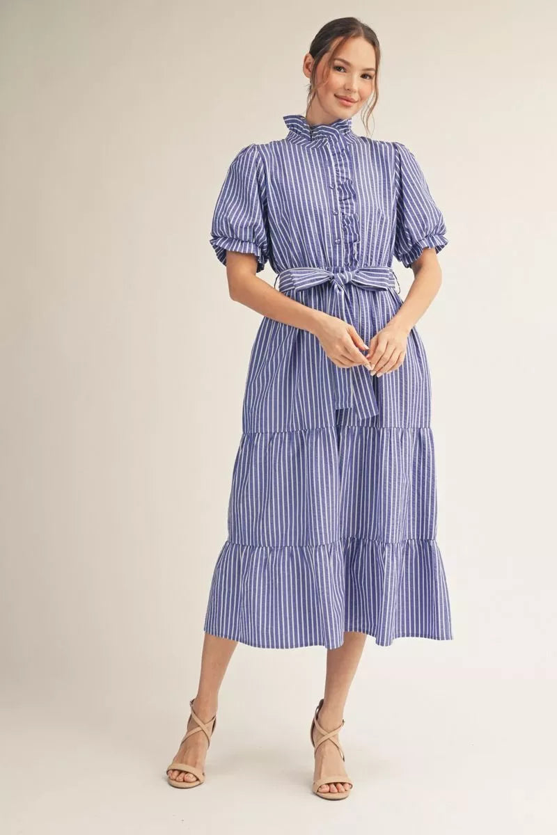 The Bluebell Stripe Midi Dress