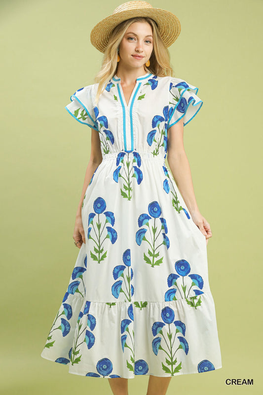 The Bluebell Garden Midi Dress