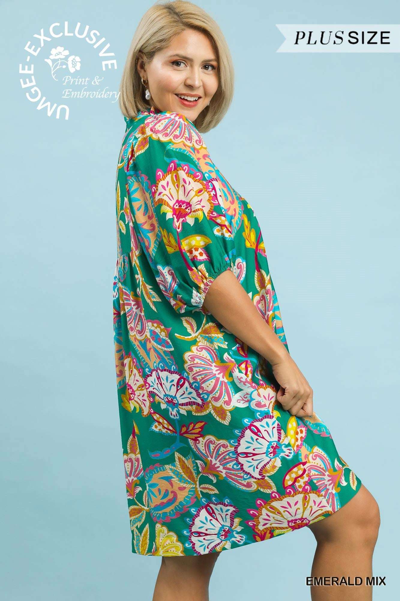 The Emerald Bloom Dress - Curvy