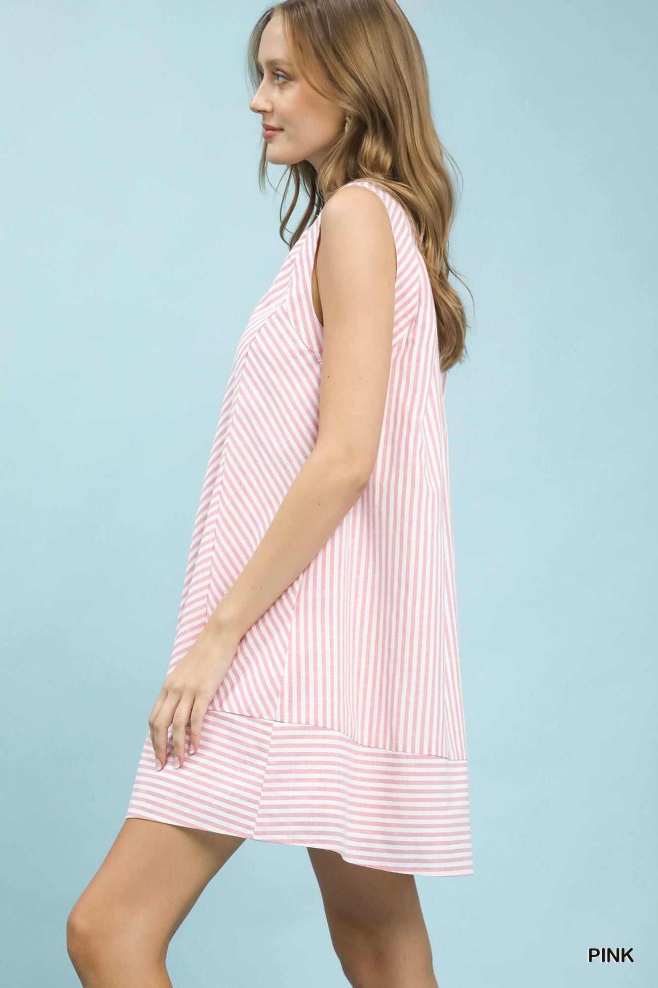 The Pink Harbor Stripe Swing Dress