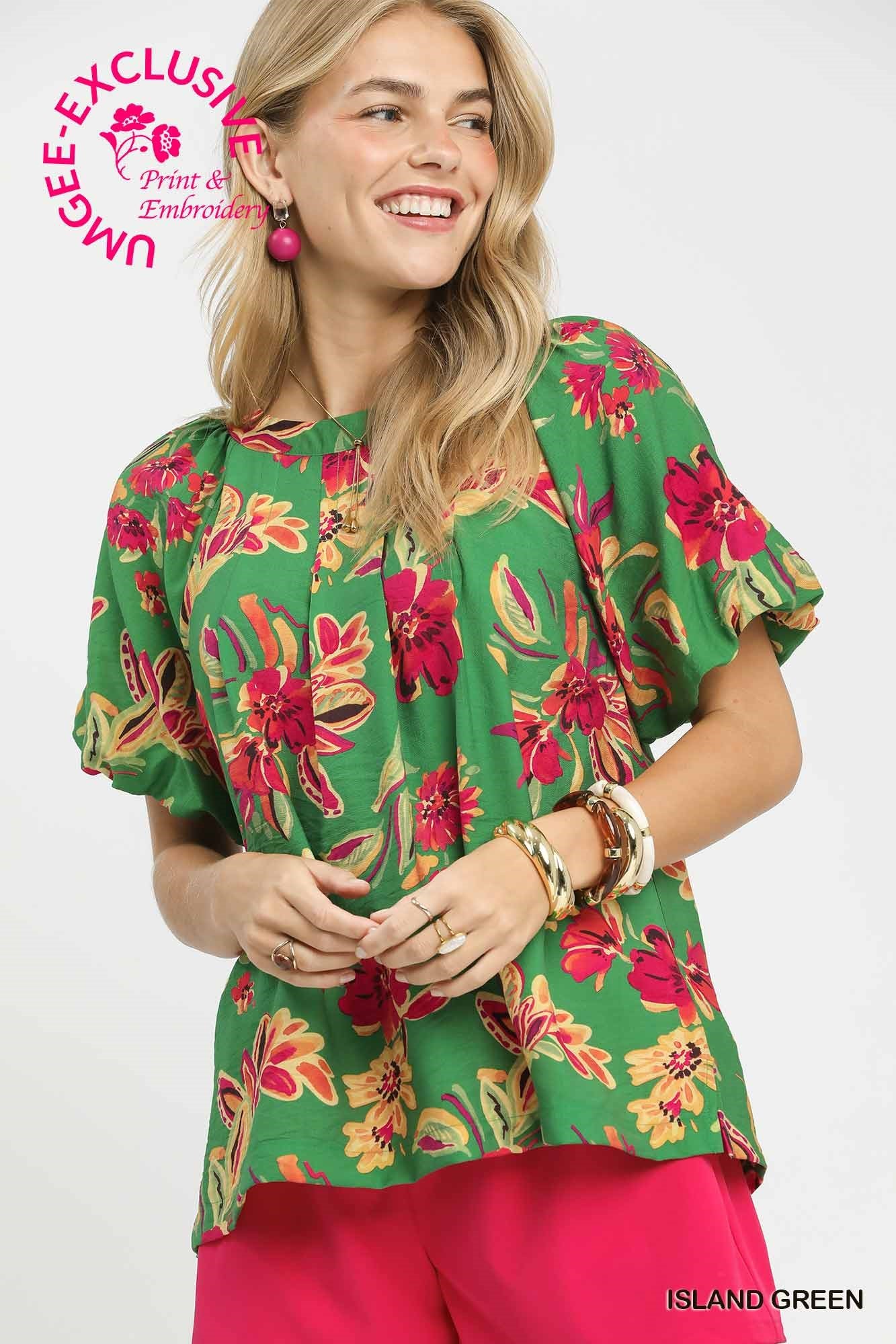 The Island Flutter Sleeve Top