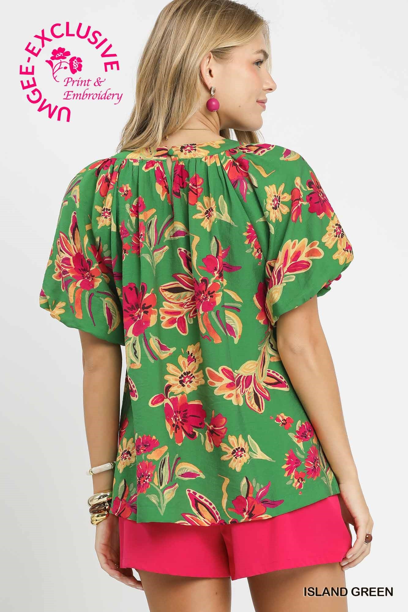 The Island Flutter Sleeve Top