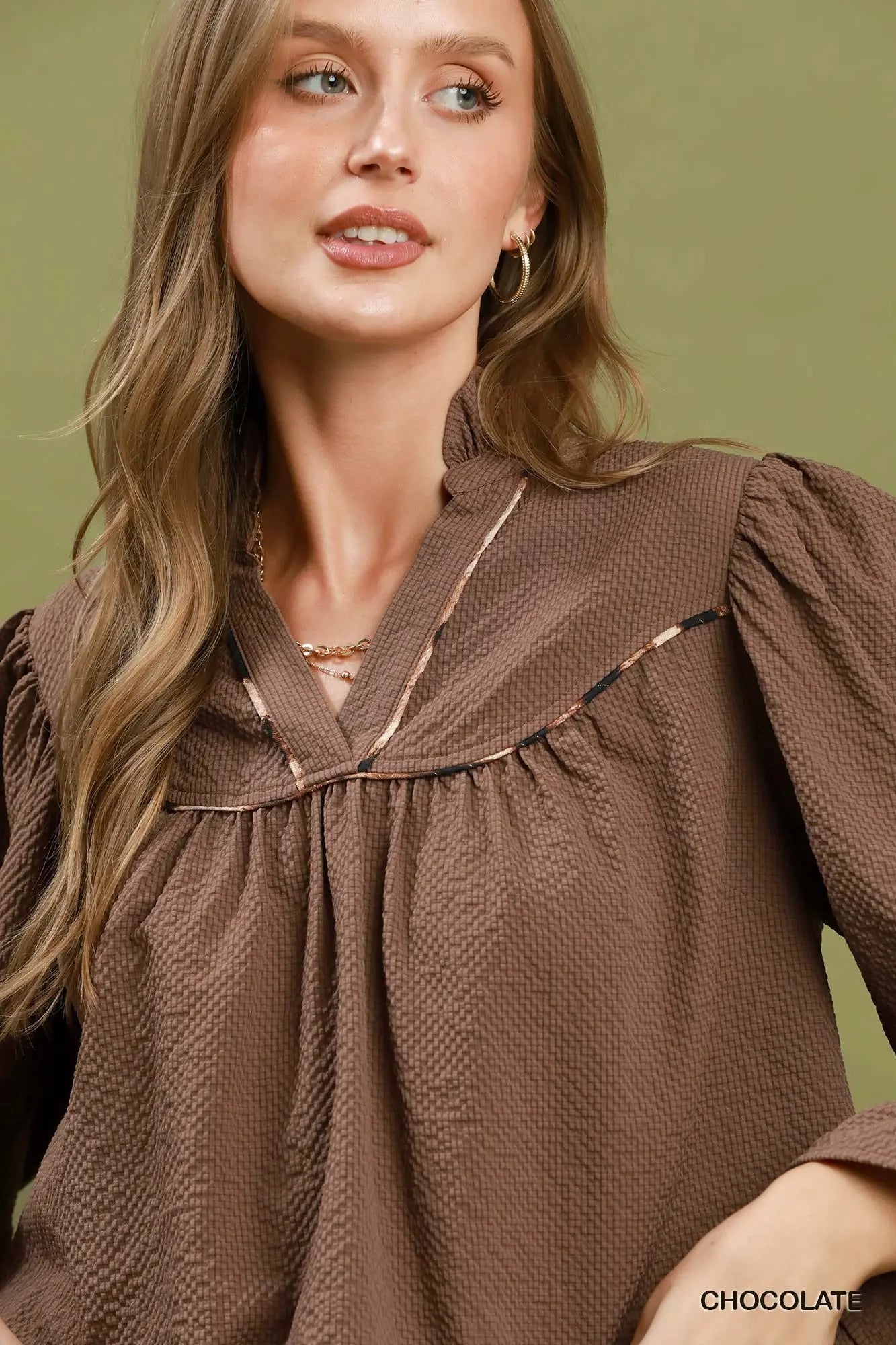 Chocolate Charm Babydoll Top