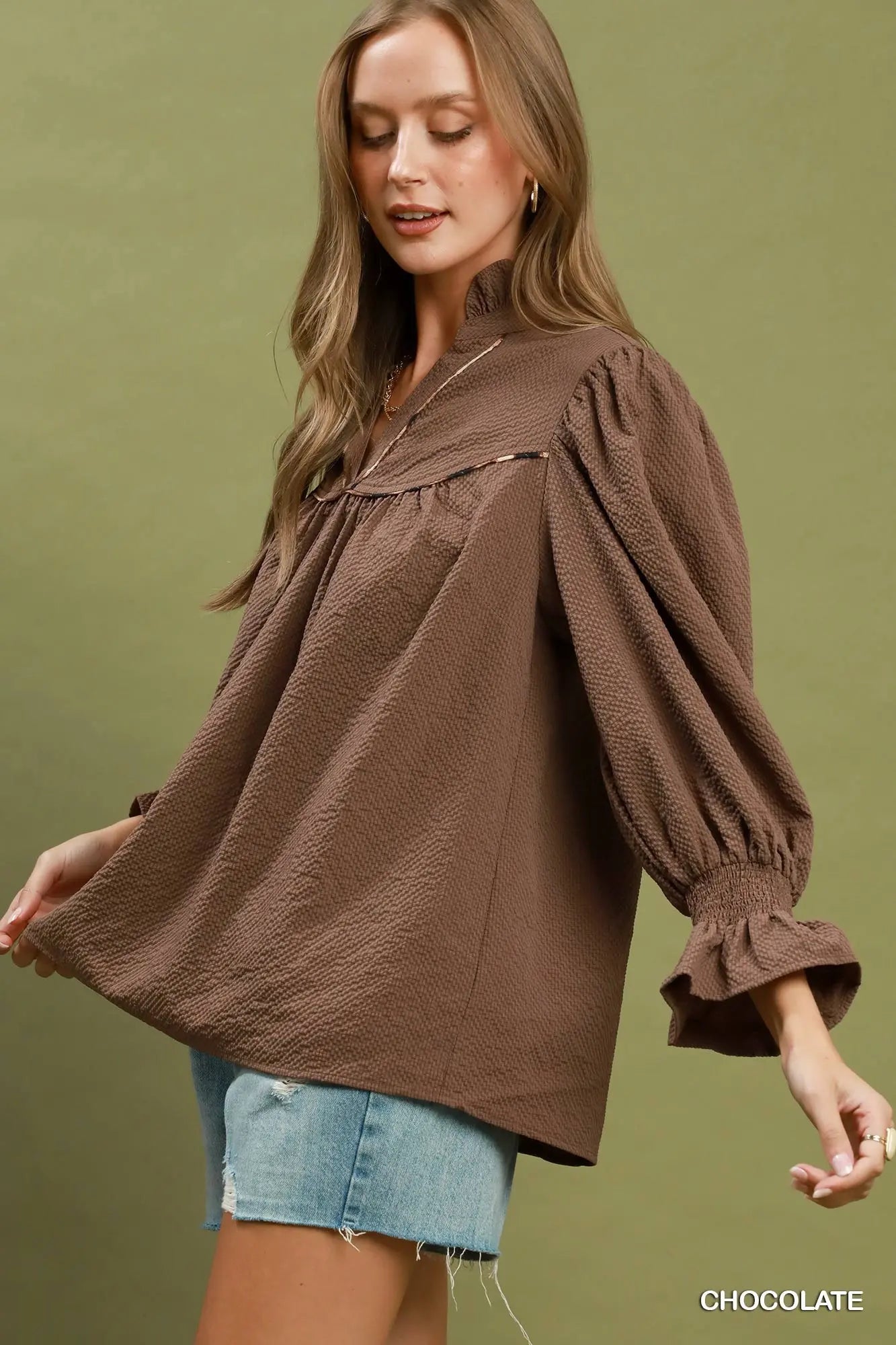 Chocolate Charm Babydoll Top