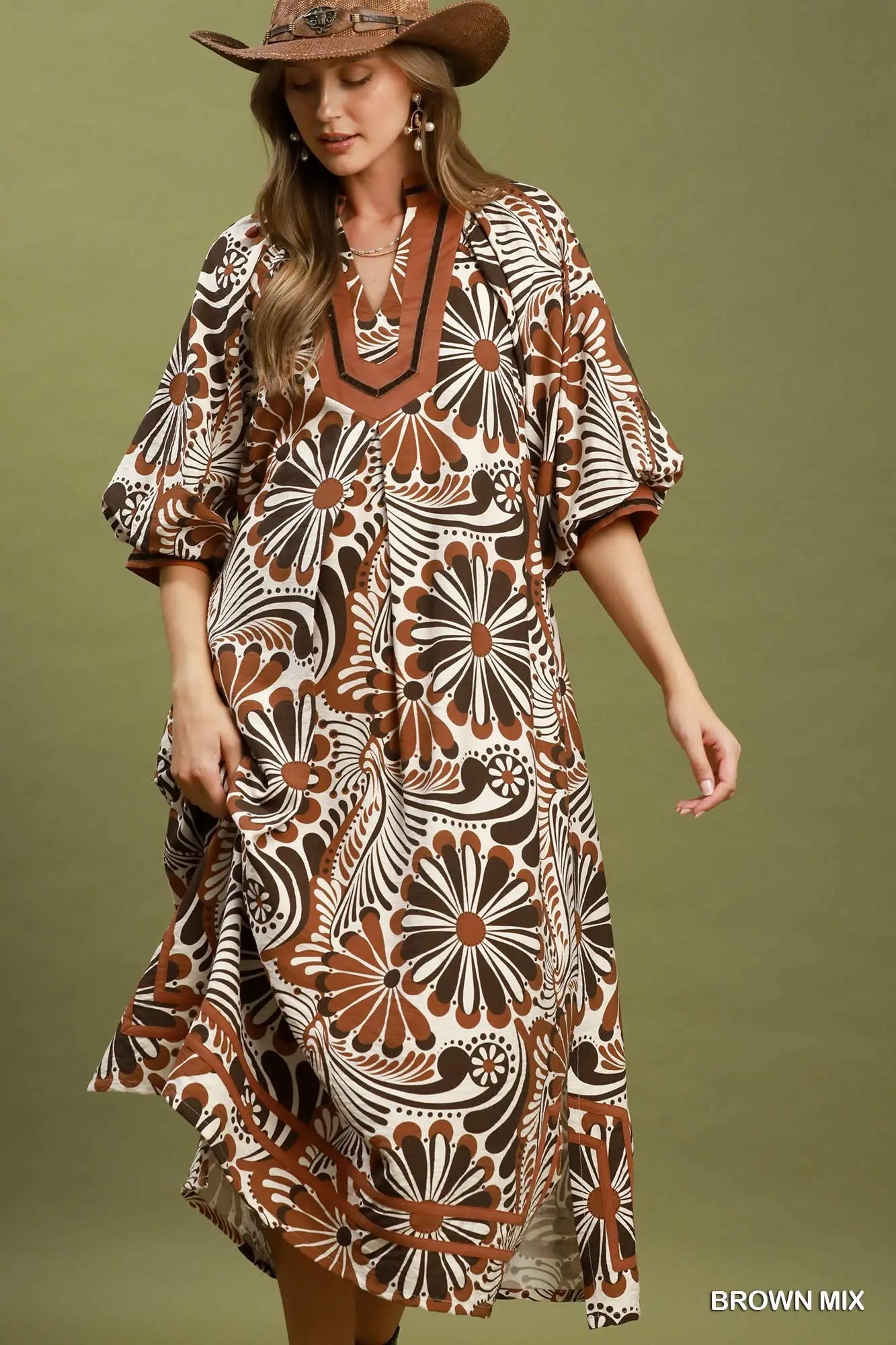 Boho Bloom Midi Dress