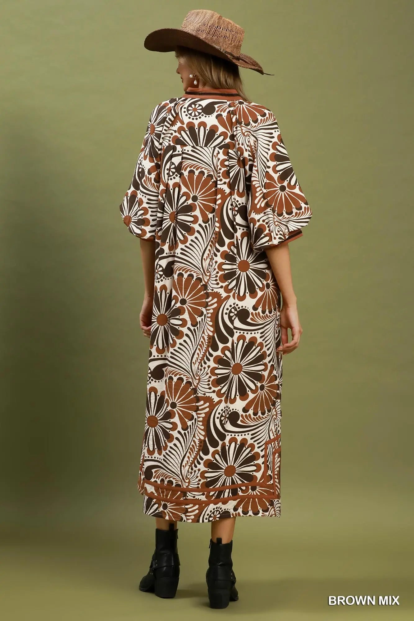 Boho Bloom Midi Dress