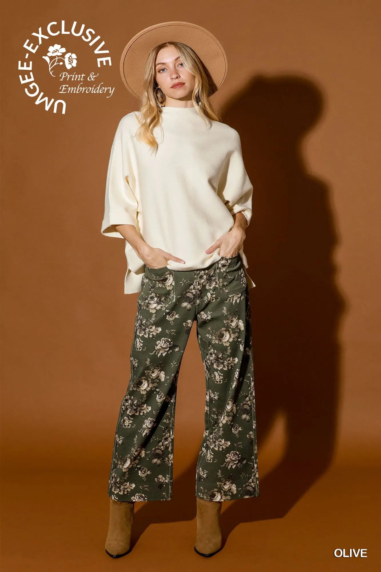 Olive Garden Cropped Pants