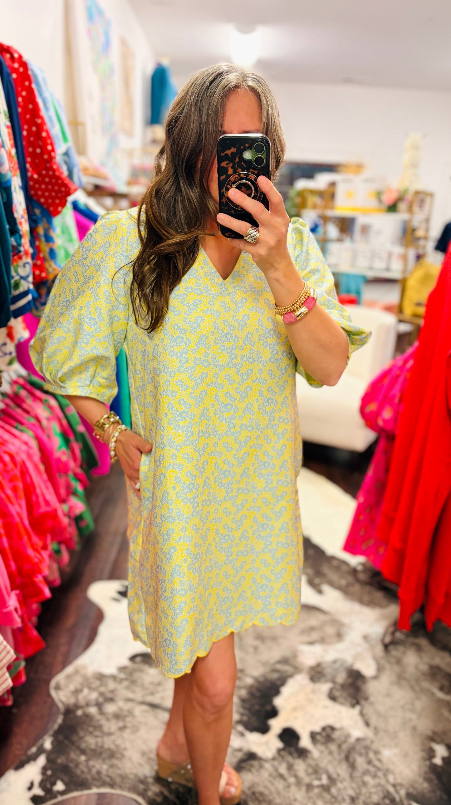 The Lemon Lime Puff Sleeve Dress
