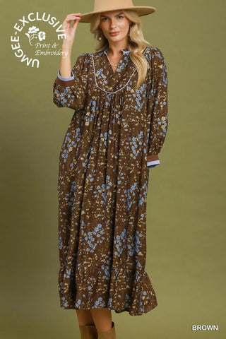 Autumn Meadow Maxi Dress