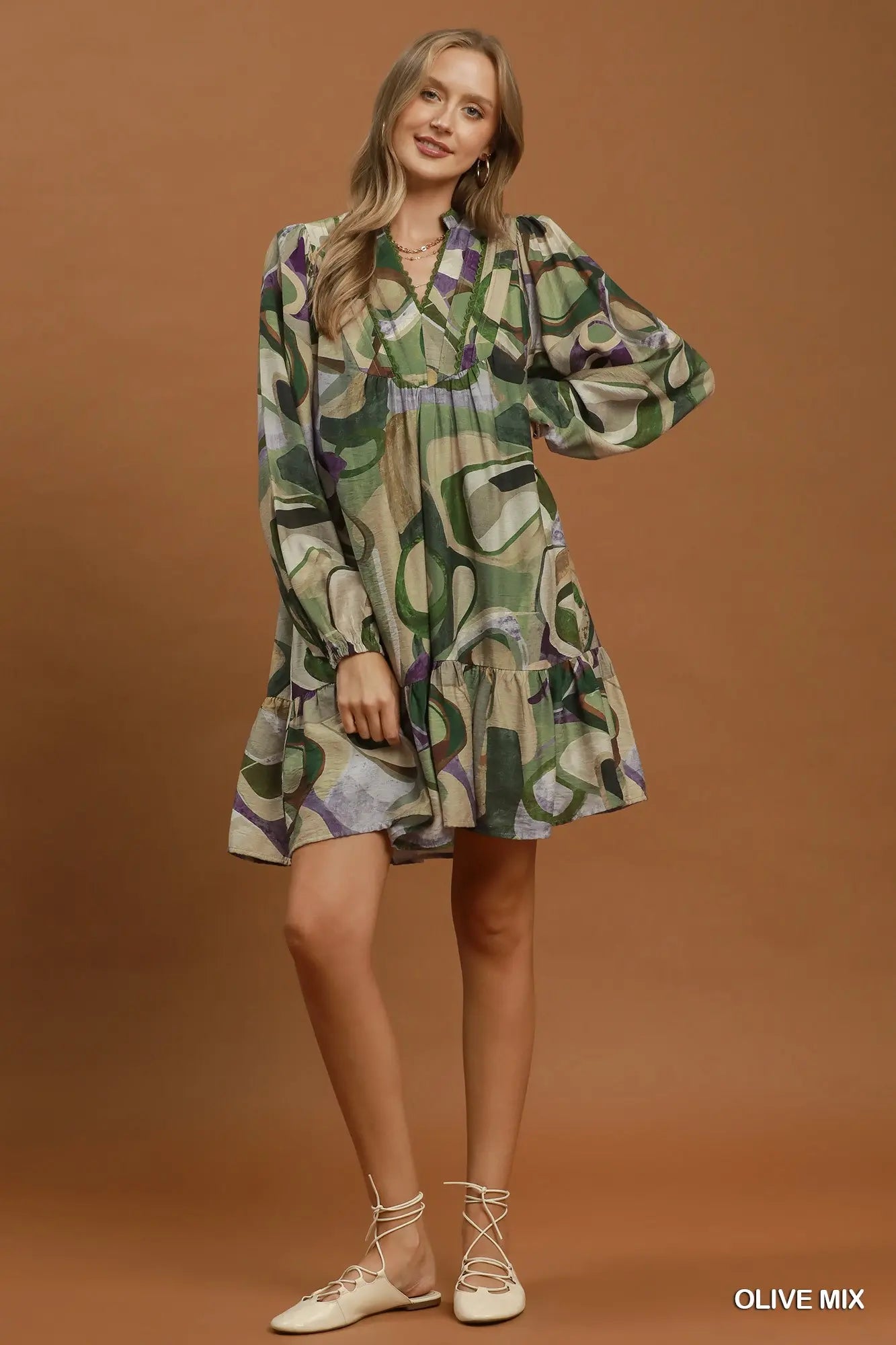 The Painted Canyon Dress – Olive Mix