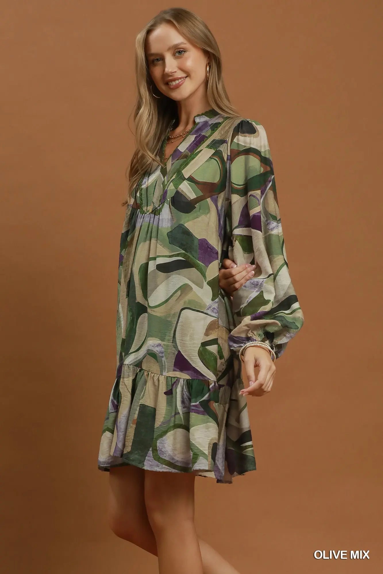 The Painted Canyon Dress – Olive Mix