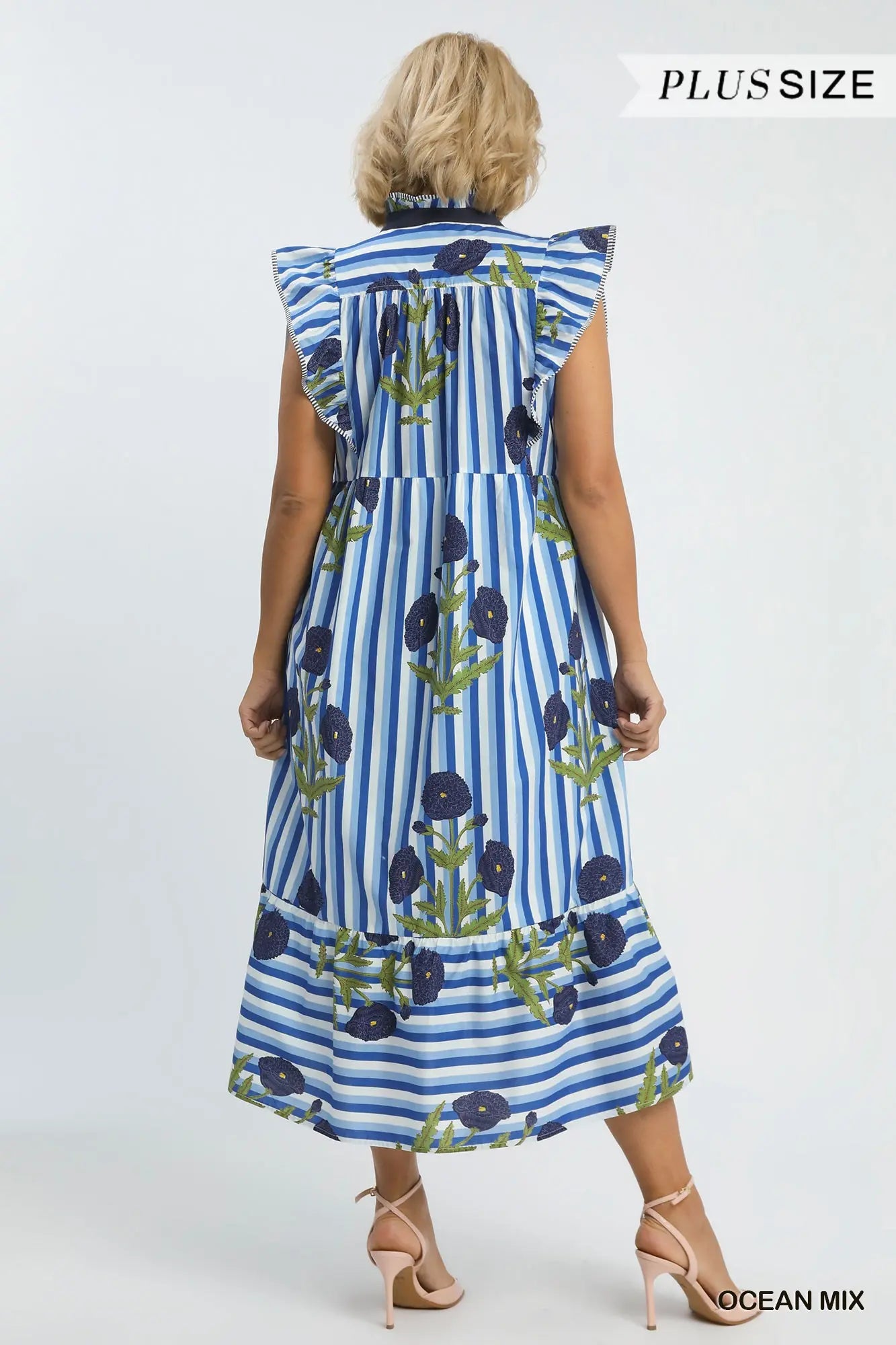 The Coastal Garden Midi Dress – Curvy