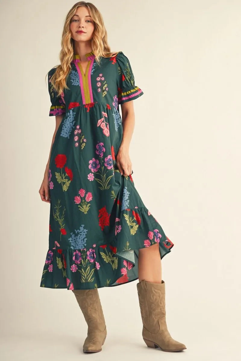 Wildflower Wanderer Midi Dress
