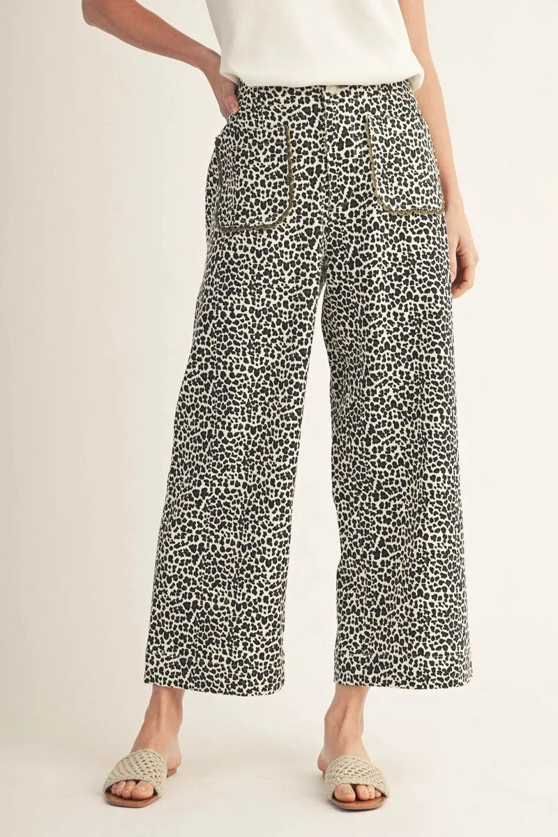 Spot On Leopard Wide Leg Pants