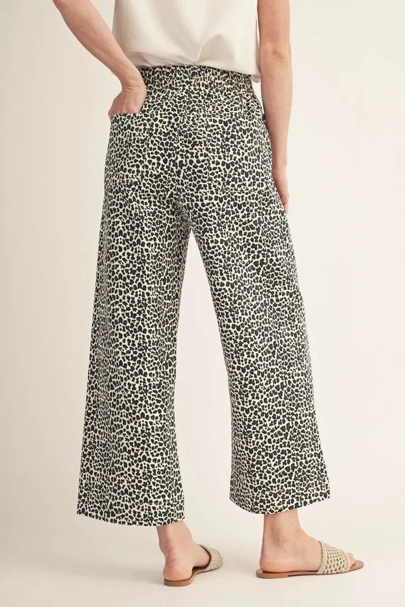 Spot On Leopard Wide Leg Pants