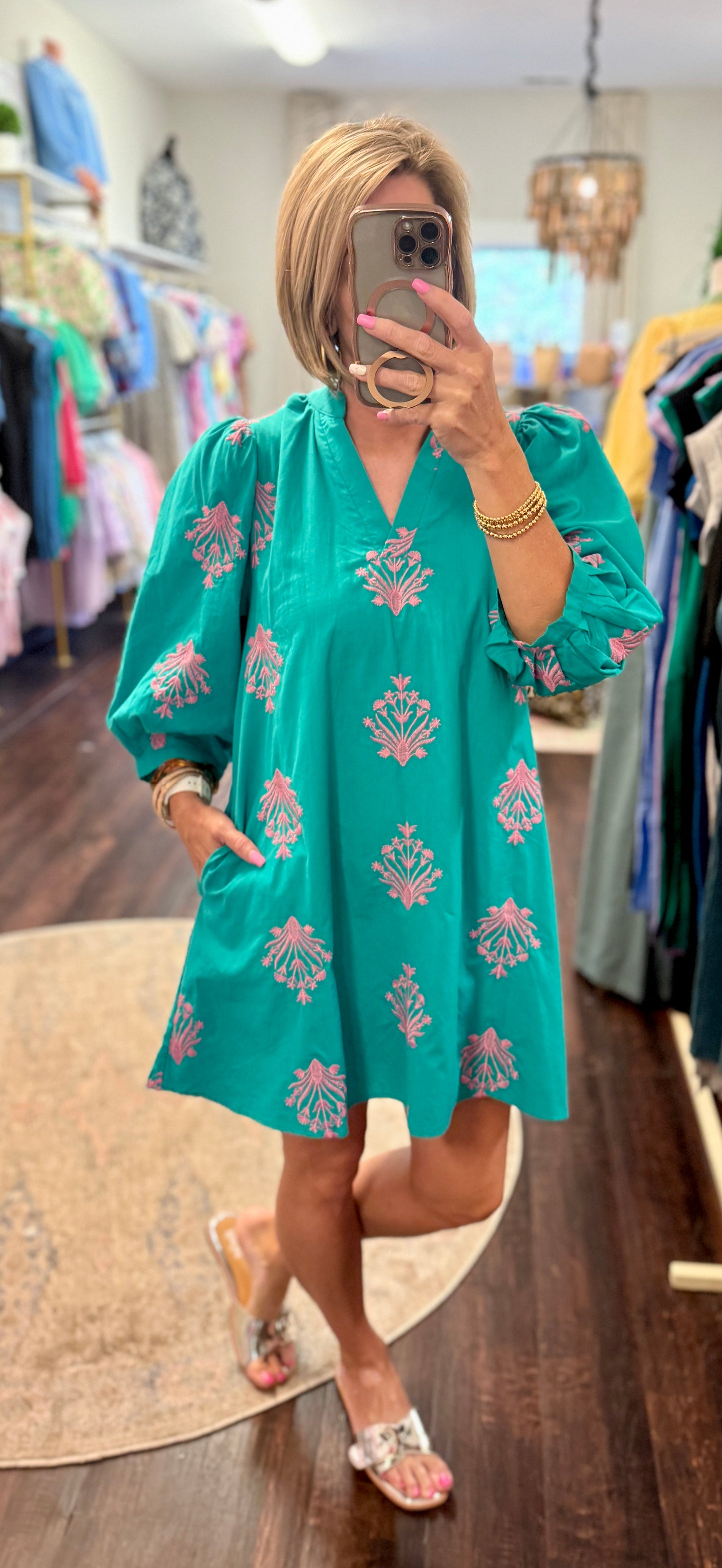 The Palm Embroidered Dress