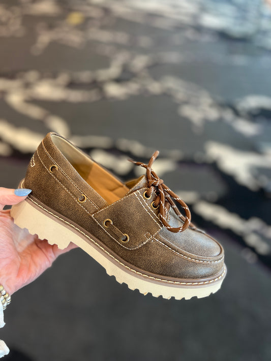 Corkys Brown Dockside Shoes