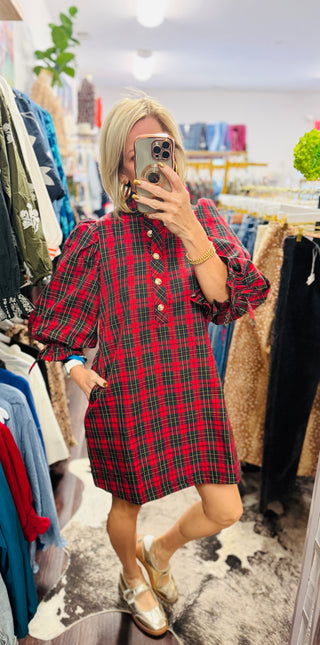 The Tartan & Tinsel Dress