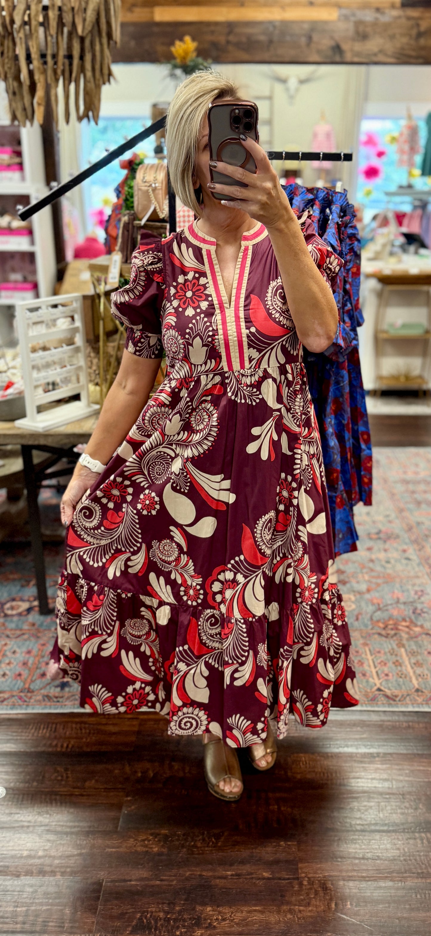 The Meadow Grace Paisley Dress