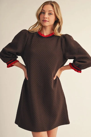 The Holly Jolly Quilted Dress ❤️🤎