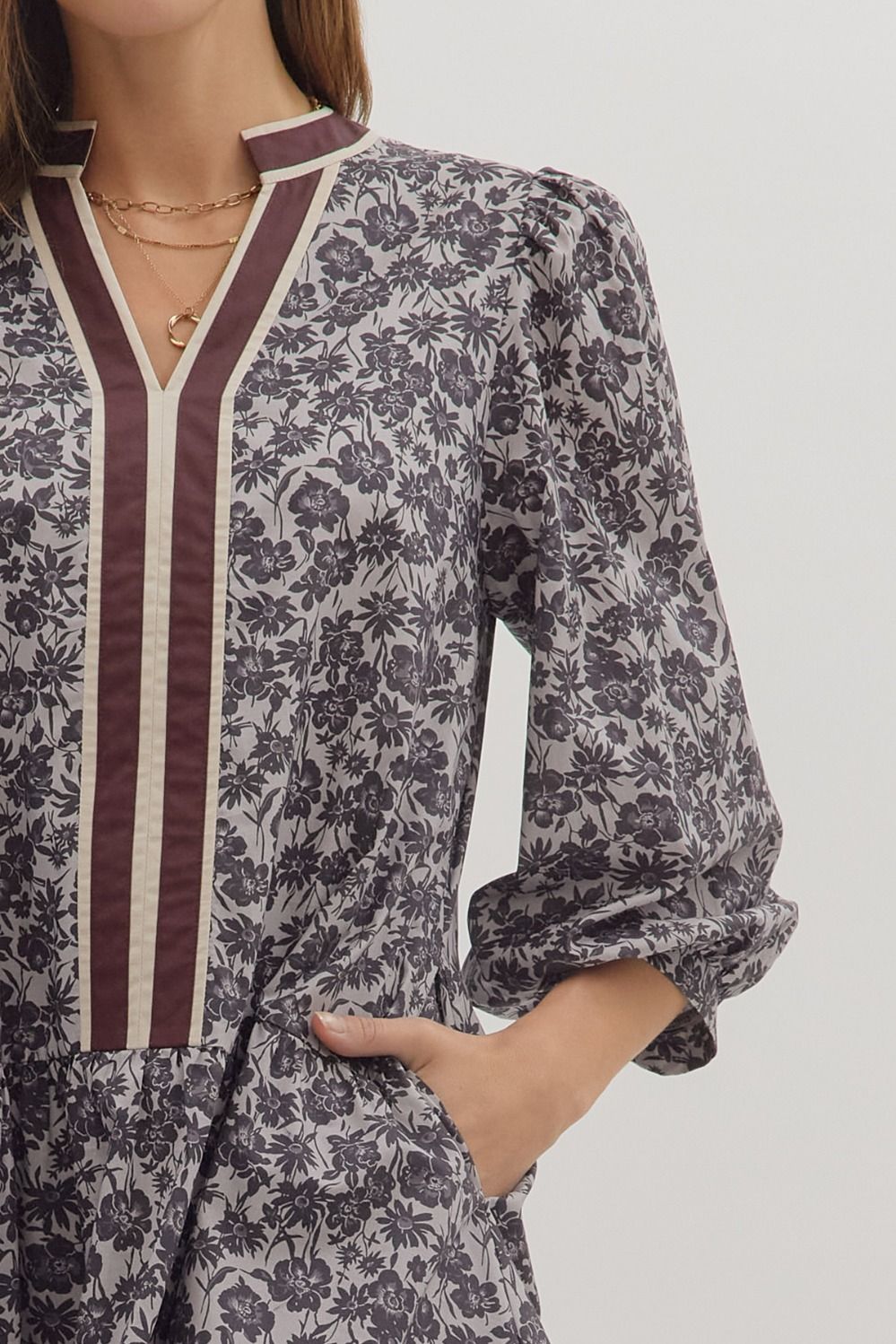 The Wren Floral Trim Dress