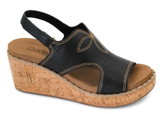 Corkys Black Darlin Wedge