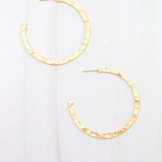 Caroline Hill Lovett Hammered Hoops