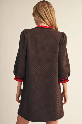 The Holly Jolly Quilted Dress ❤️🤎