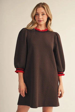 The Holly Jolly Quilted Dress ❤️🤎