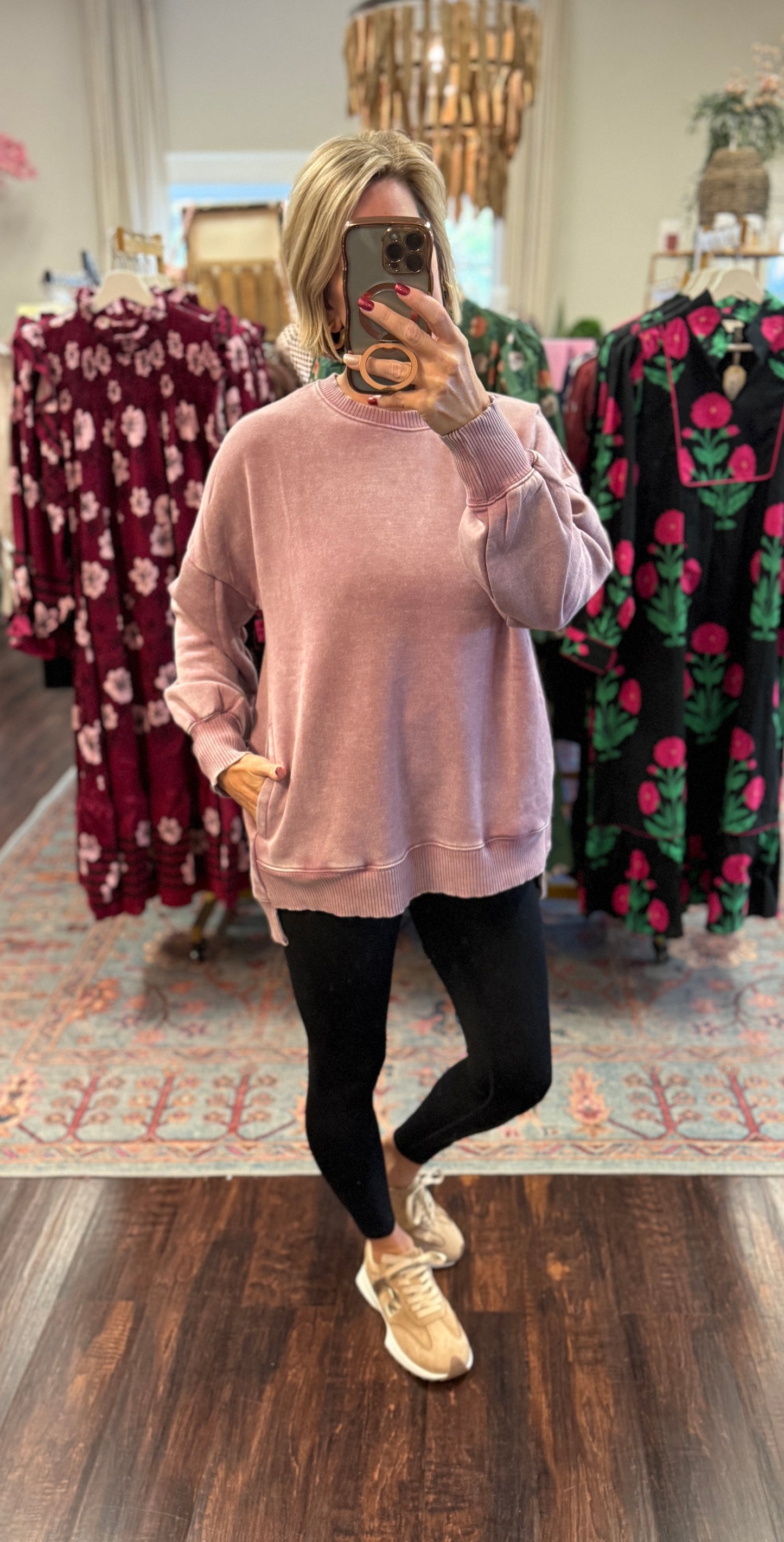 The Cozy Drift Acid-Wash Pullover (Multiple Color Options)