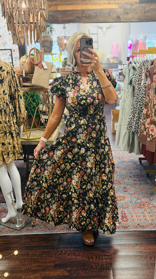 Midnight Garden Maxi Dress