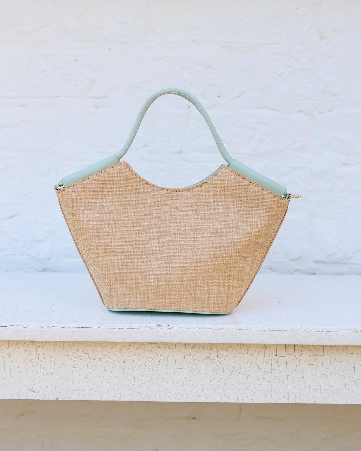 Caroline Hill - Leland Mini Tote Natural Mint: Default
