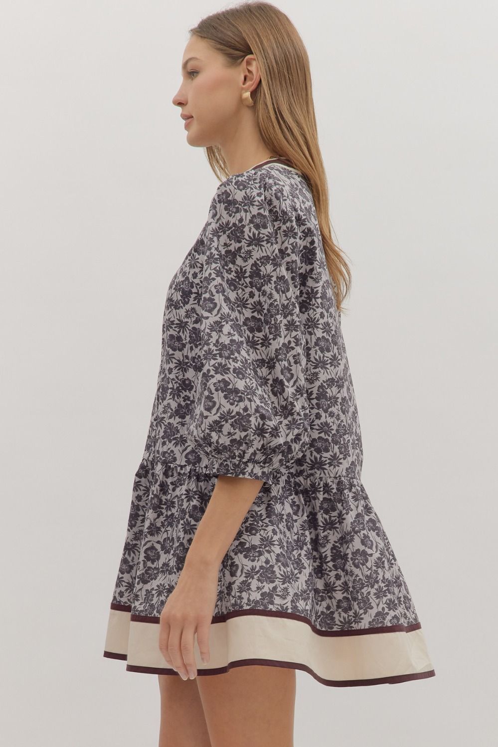 The Wren Floral Trim Dress