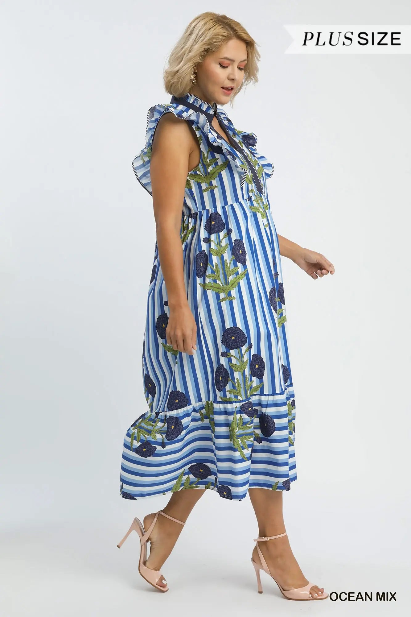 The Coastal Garden Midi Dress – Curvy