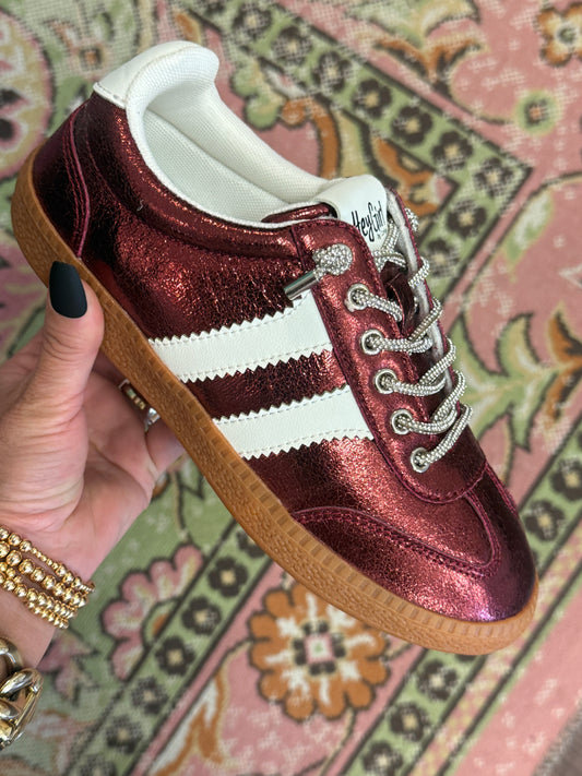 Corkys Heads Up Burgundy Metallic