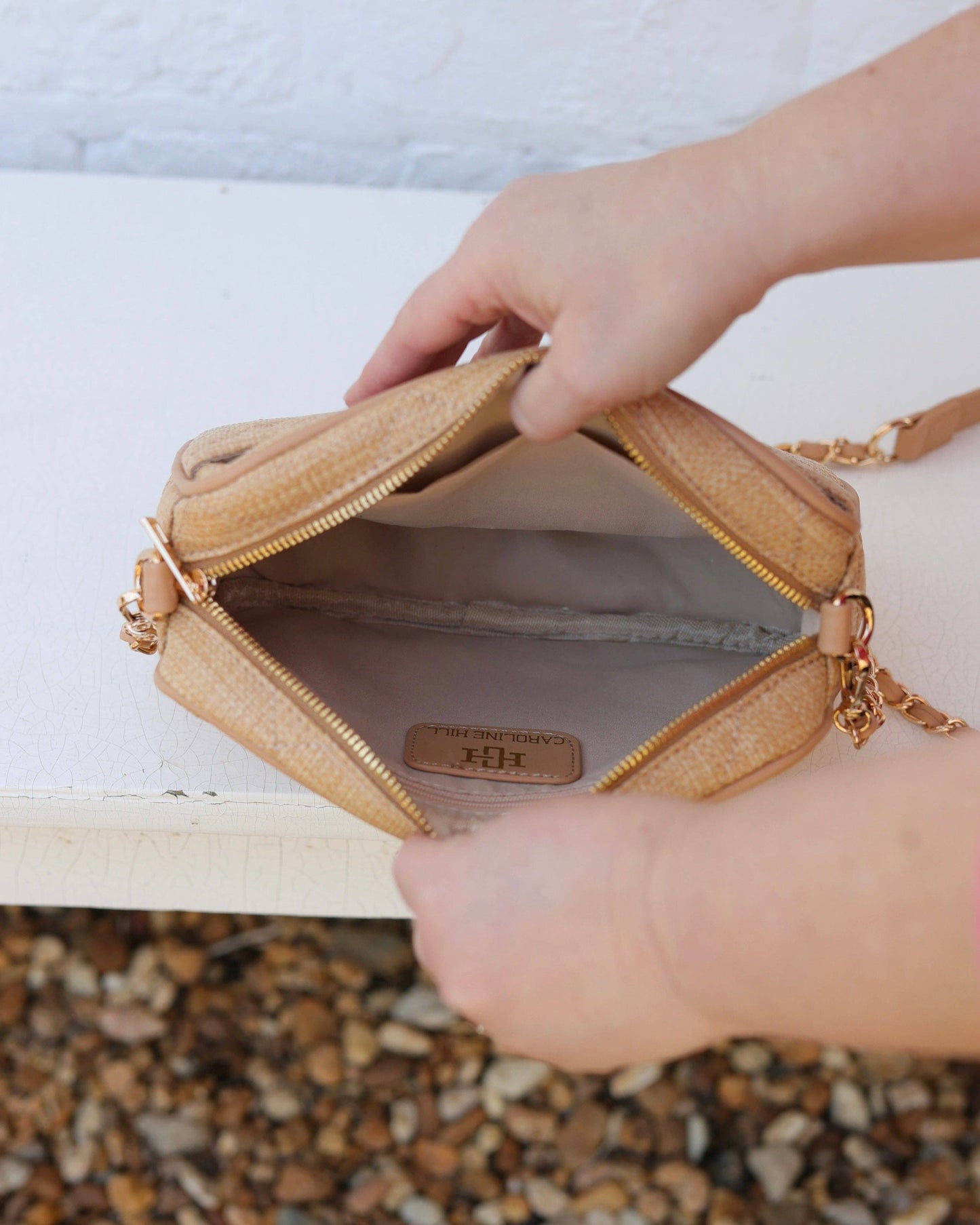 Caroline Hill - Fiona Crossbody Natural Lattice: Default