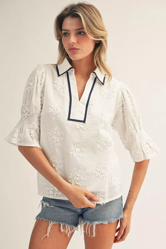 The Eleanor Embroidered Blouse