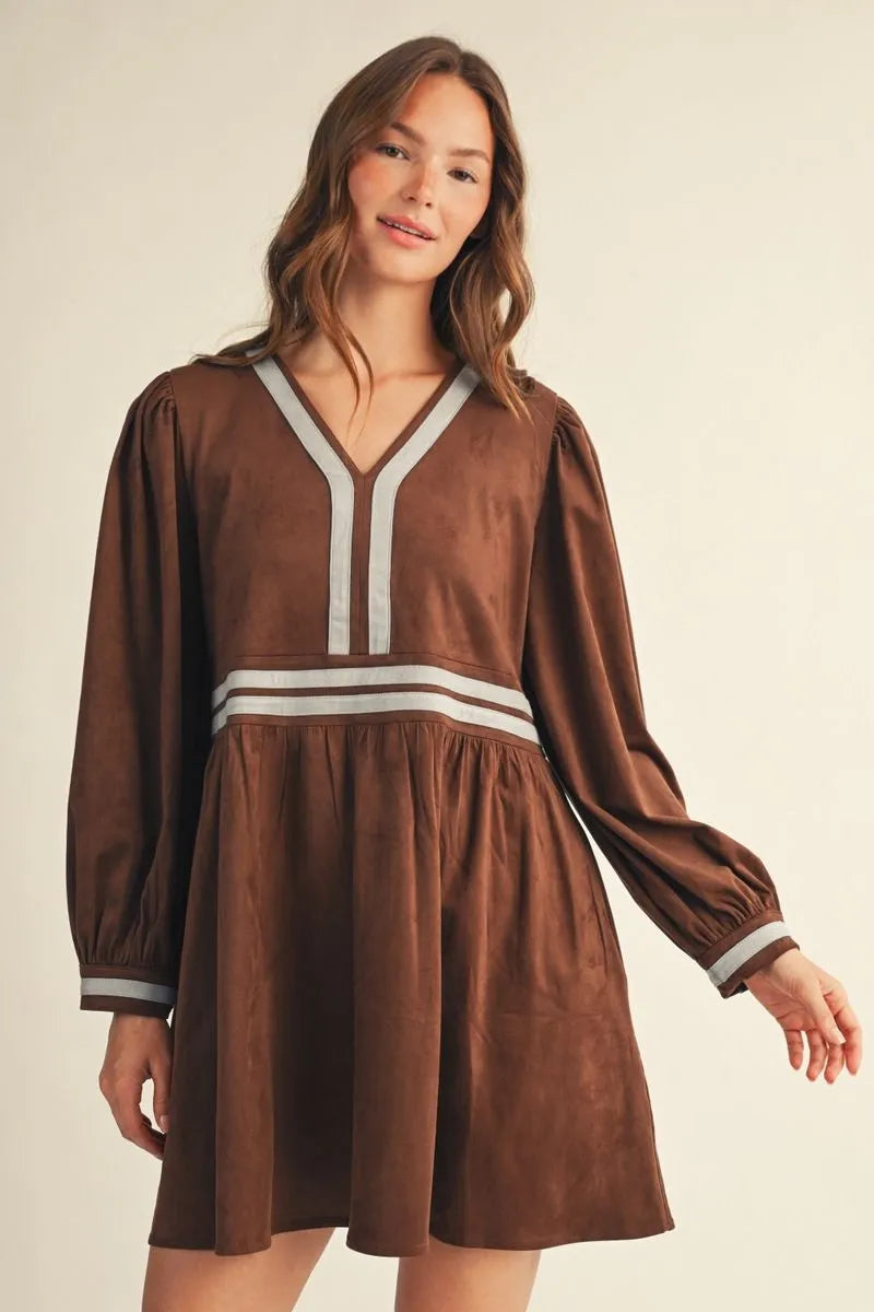 The Sunday Best Suede Dress – Chocolate