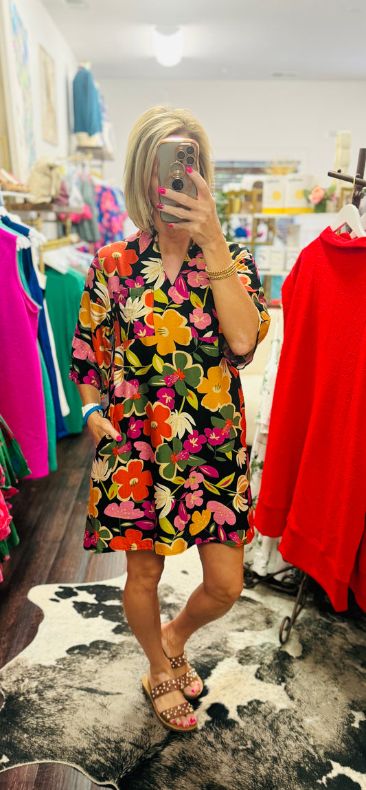 The Full Bloom Shirt Dress