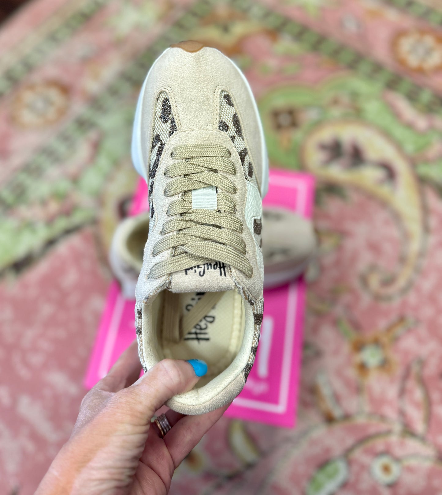 Corkys No Prob Sneaker Tan Sparkle Leopard