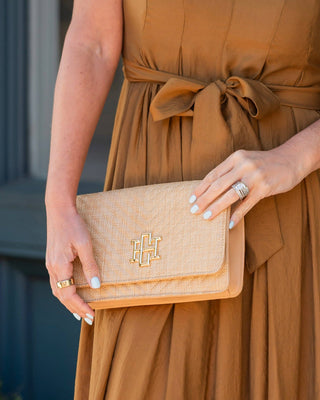 Caroline Hill - Bryn Clutch/Crossbody Natural VQ: Default