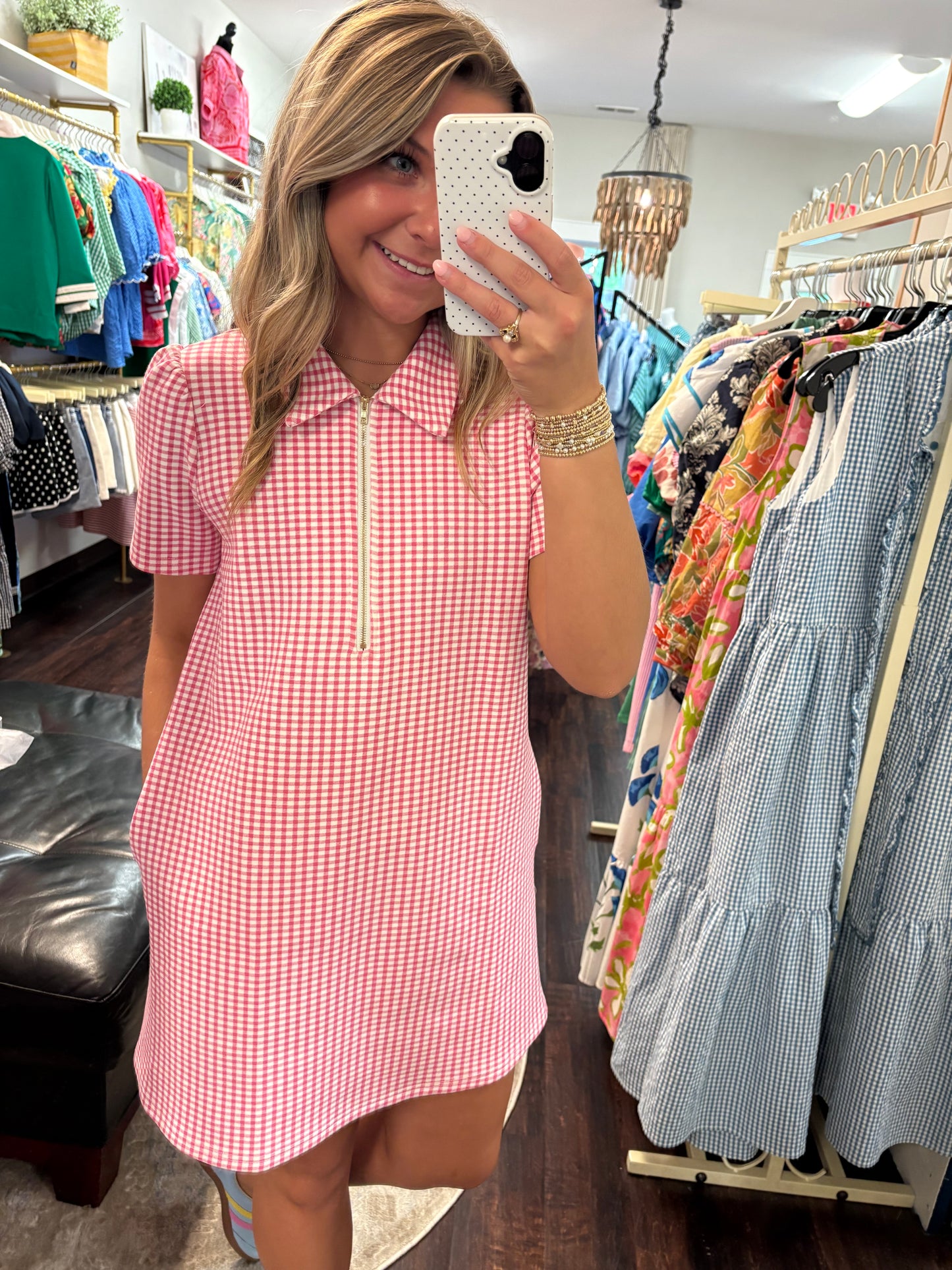 The Blush Picnic Zip Dress