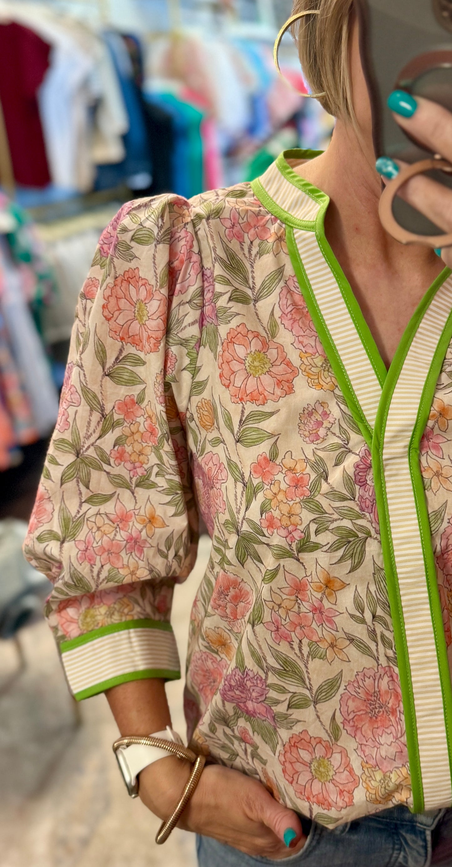 The Blush & Sage Garden Blouse