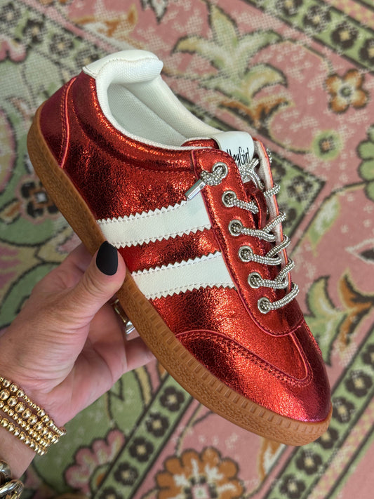 Corkys Heads Up Red Metallic