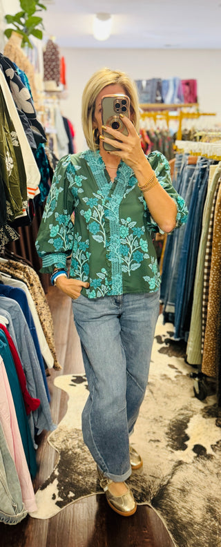 The Evergreen Bloom Top